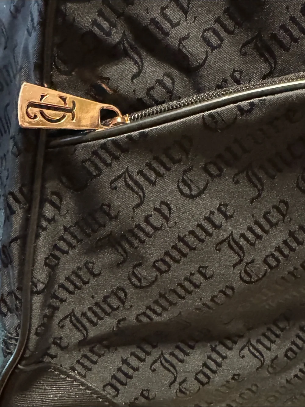 Juicy Couture Black Logo Jacquard Duffel